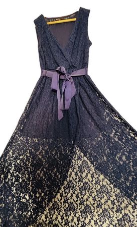 Prom / Party Love Label Navy Lace Maxi see through Dress