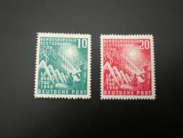 Deutsche Post  1949 Mi. Nr. 111-12  *  mit Erstfalz (4895)