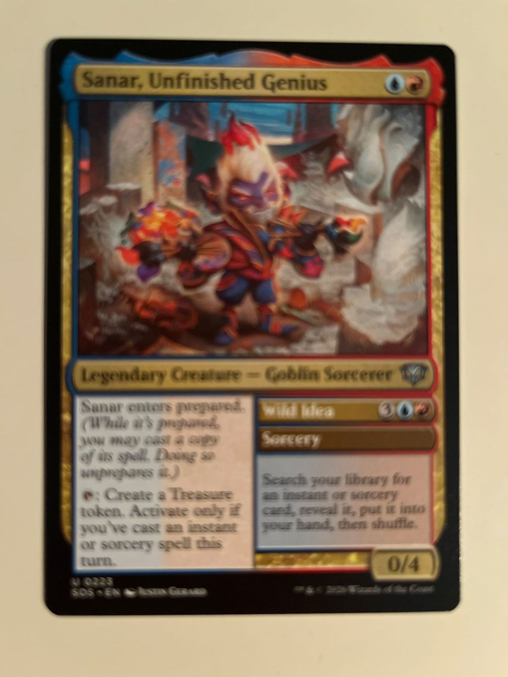 Magic The Gathering Carte collezionabili: 1 x Sanar, Unfinished Genius - Magic: The Gathering - MtG – Usato da Kriens venduto da Shadi1980