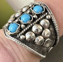 hübscher Designer Ring 925 Silber Türkis✨GAZI Türkei!