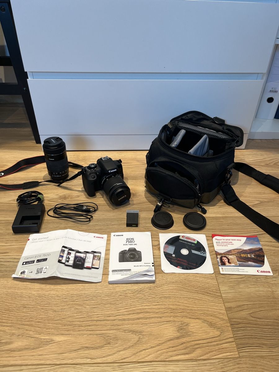 Canon Fotocamera: Canon EOS 750D Kamera Set mit Zubehör – Usato da Basel venduto da philuftikuss