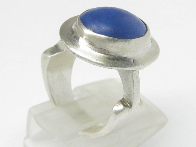 Anelli: Vintage massiv Ring Silber 925 Lapislazuli Gr. 50 – Usato da Ermatingen venduto da Decovin 1