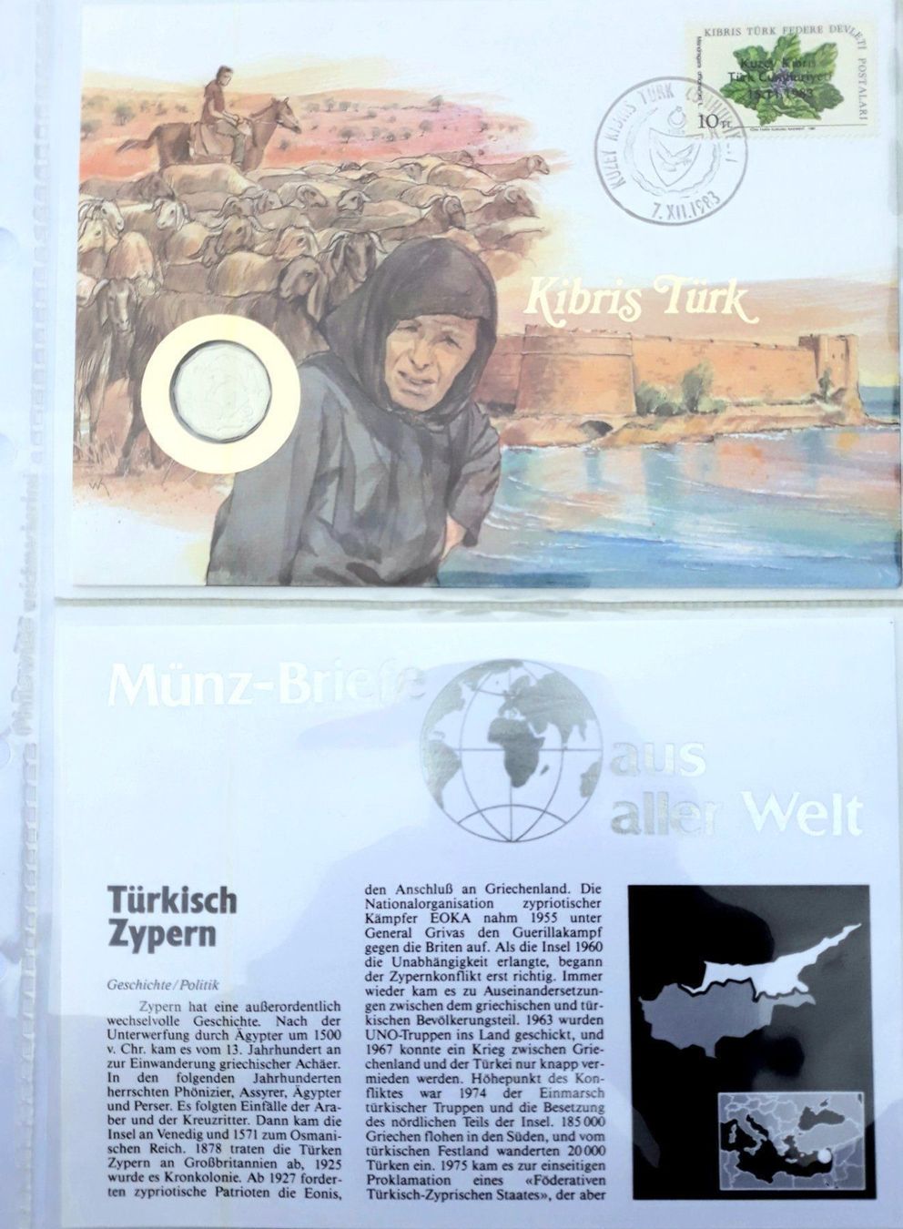 Tutti le monete: Münzbrief Türkisch Zypern 1983 – Usato da Niederuzwil venduto da lubimaja