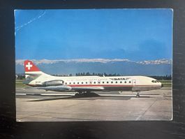 Carte postale avion Super Caravelle 10 R SATA Genève