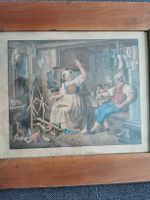 Altcolorierte Lithografie Bewohner des Wahlensee 1840