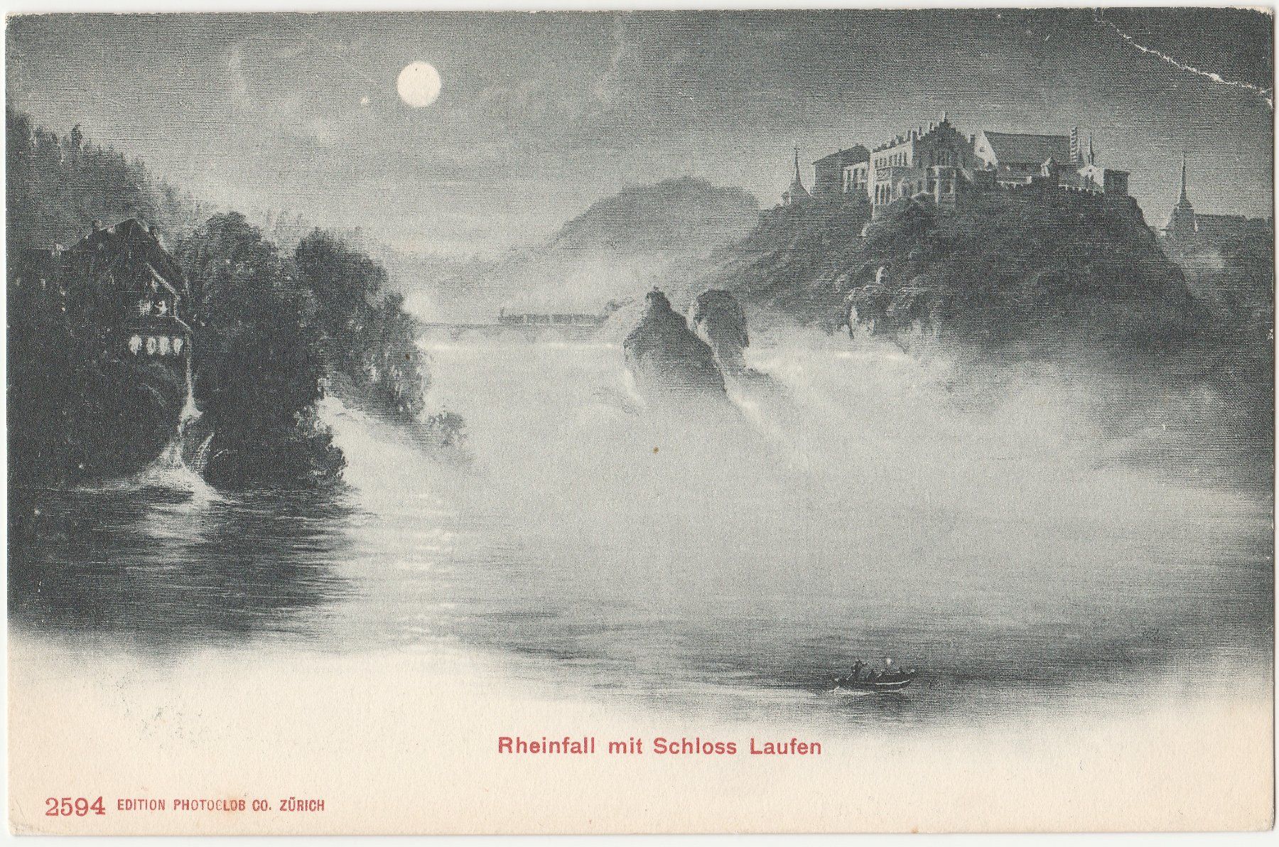 Ansichtskarten: Rheinfall -  (2 Alte Ansichtskarten / 1900 & 1905) – Gebraucht aus Fällanden von Blausegelfliege