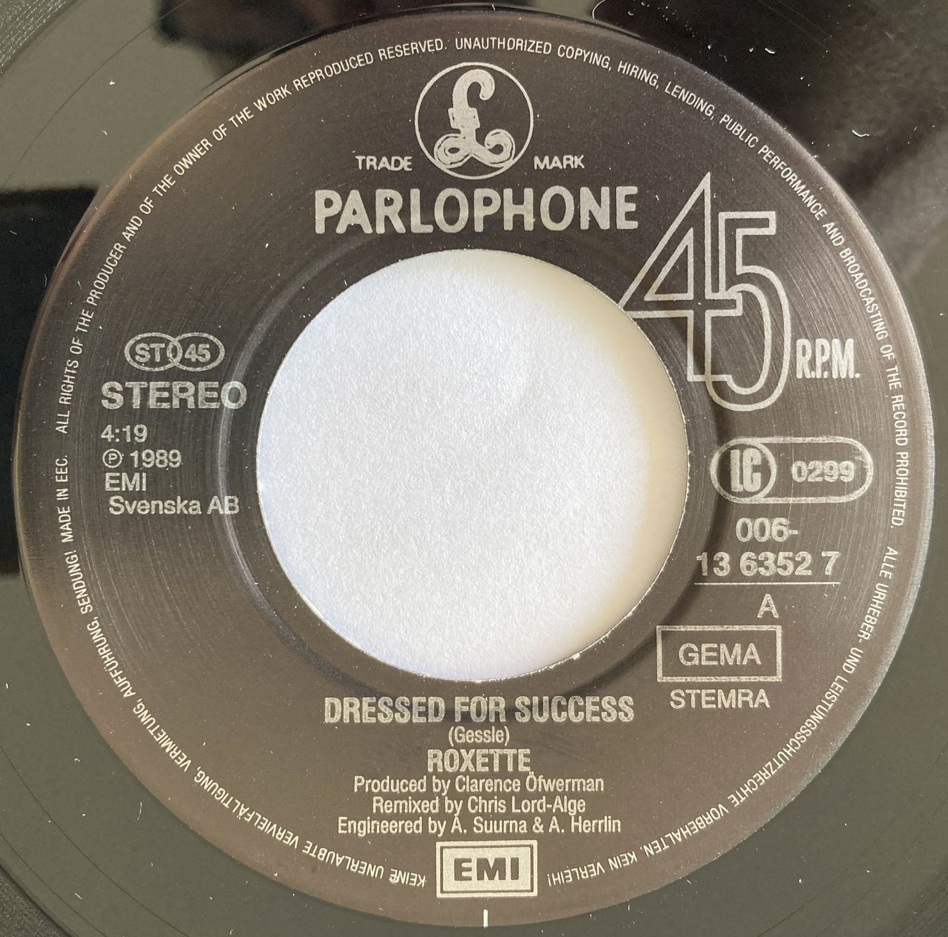 Dischi in vinile: ROXETTE - DRESSED FOR SUCCESS – Usato da Bottens venduto da hotter-than-hell 2