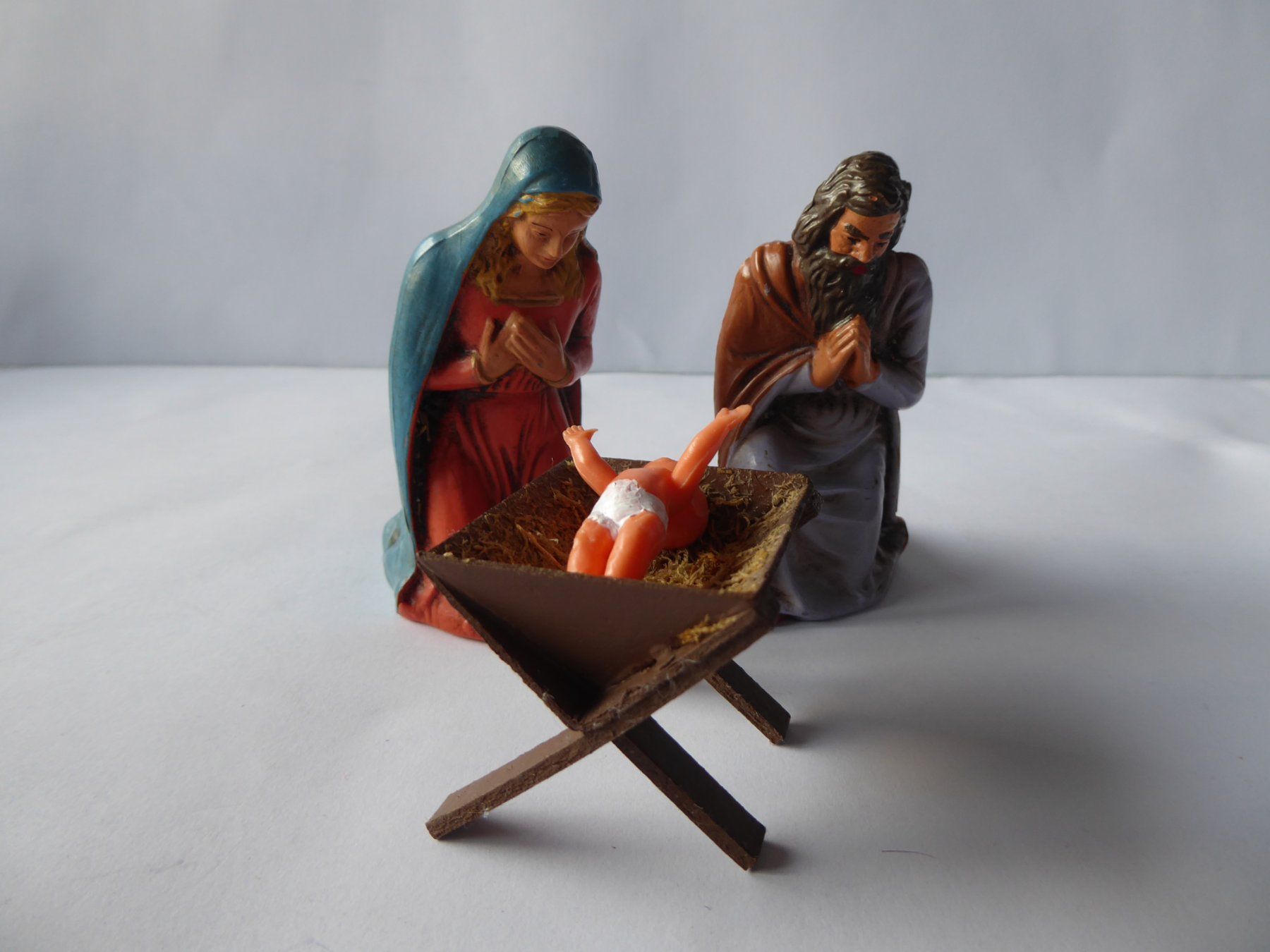 Statuette: Krippenfiguren: Maria, Josef, Krippe, Friedel, Manufaktur – Usato da Turbenthal venduto da Nautop