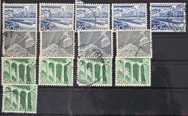 Schweizer Briefmarken Lot Helvetia Landschaften