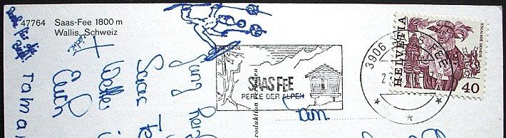 Cartes postales: Telegramm aus SAAS-FEE Postauto – D'occasion à Jona par philajona 1