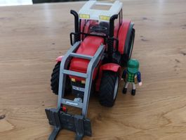 Playmobil Traktor, Heuballen, Schneepflug