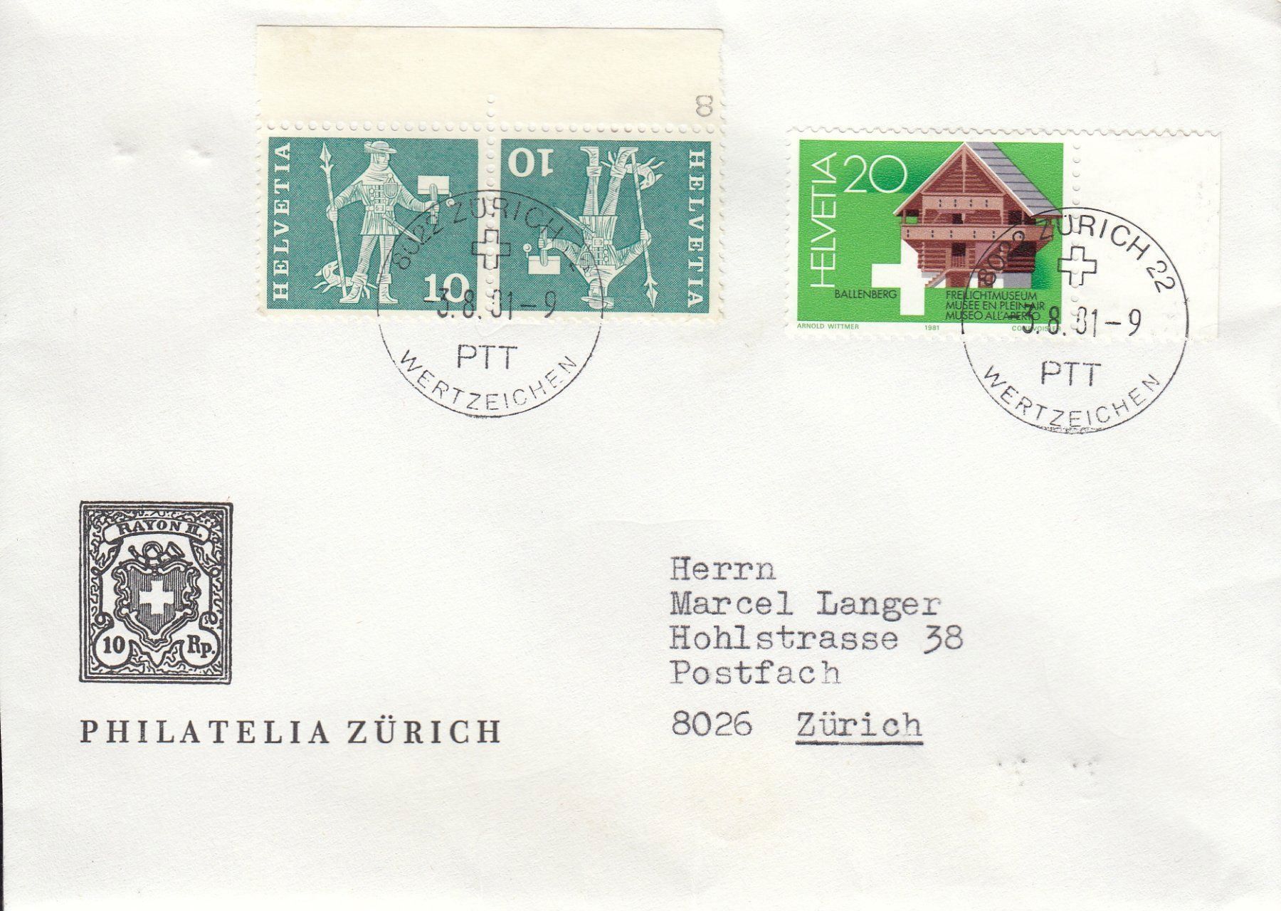 Alle Briefmarken: Philatelia Zürich, 9 Belege – Gebraucht aus Spreitenbach von Mustang_1105 5