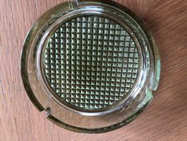 Vintage Aschenbecher Glas grün 70er Retro Deko Raucher 👍🏼