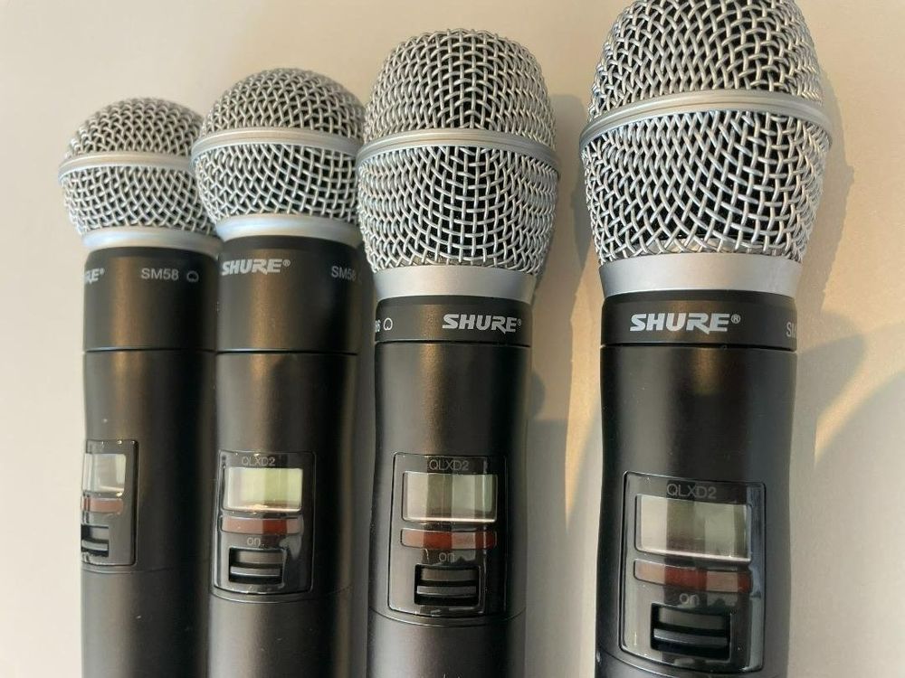 Shure QLXD2 Handsender V51 (4er SET) mit 2x SM58 / 2x SM86 K Kaufen