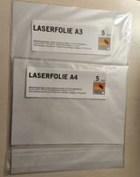 Folien für Laserdrucker A3 + A4, je 5 Stk., Neu