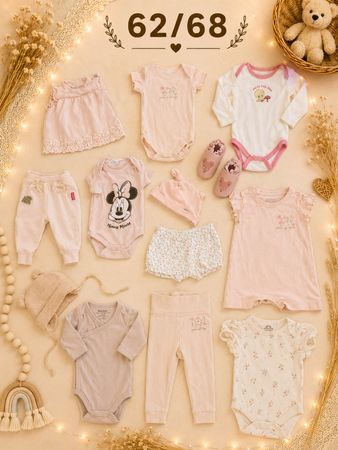 Babykleidung Set Rosa Grösse 62/68 Top Zustand