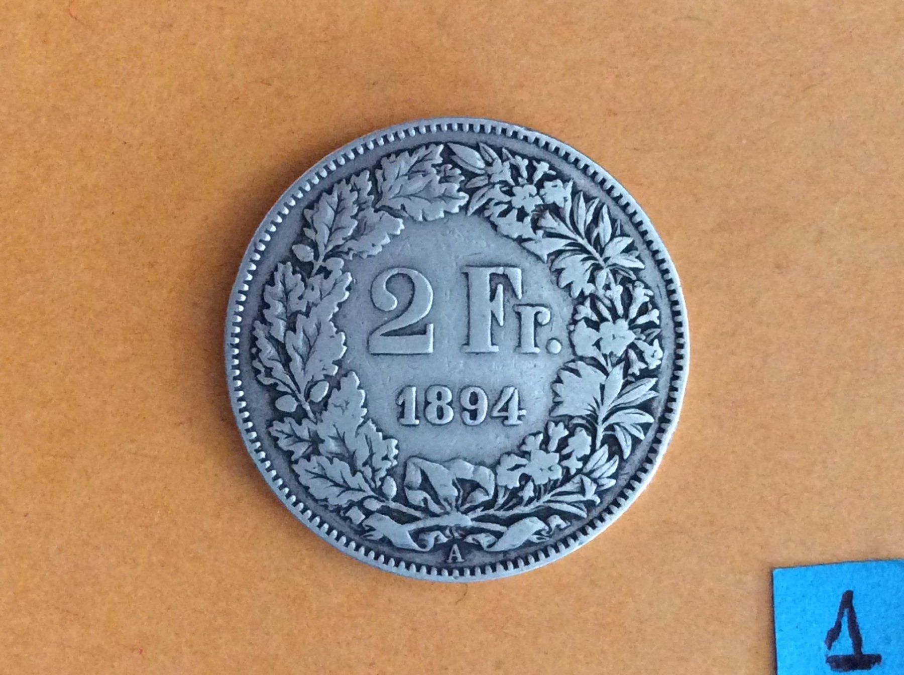 Tutti le monete: 2 francs  1894  Belle pièce – Usato da Genève venduto da pie_fh2d