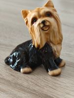 Vintage-Figur Yorkshire Terriers aus Glänzender Keramik