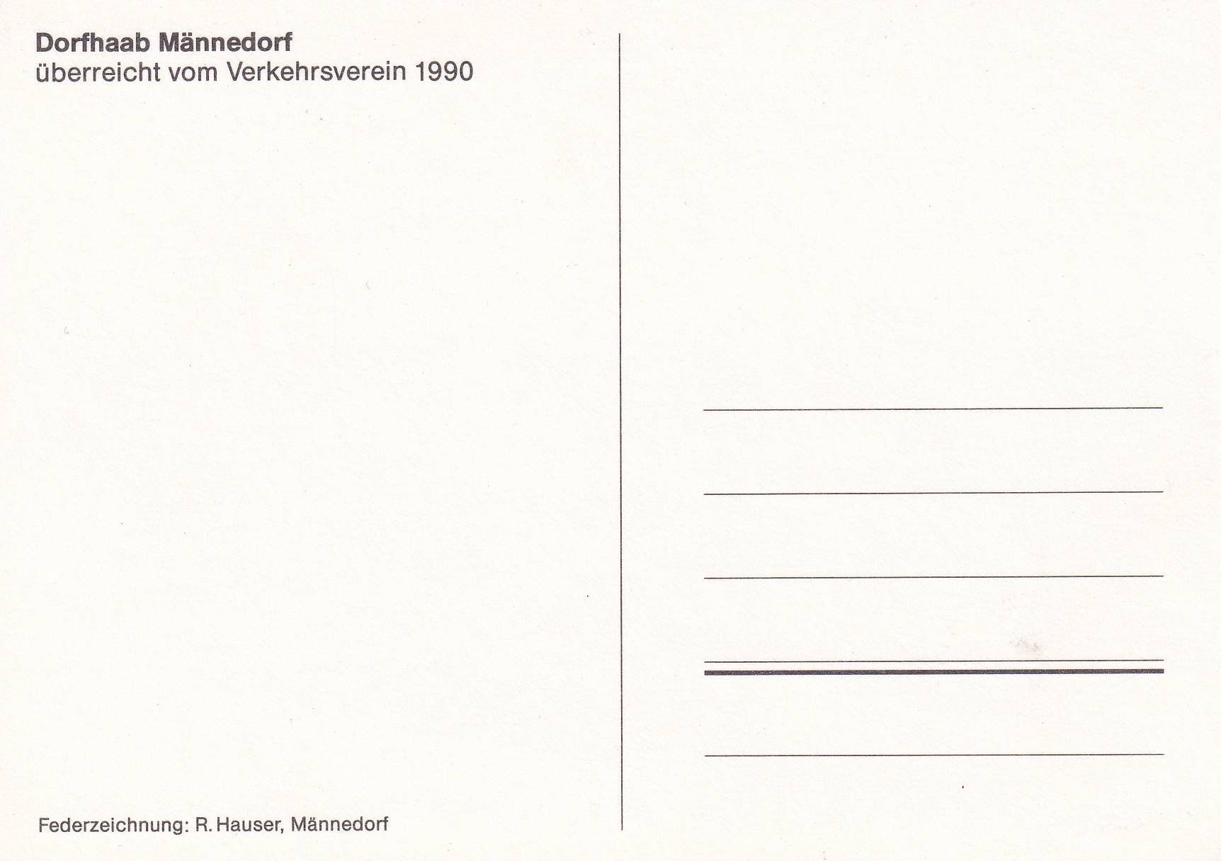 Cartes postales: Männedorf - Dorfhaab /bm – D'occasion à Hombrechtikon par Rudolf07 1