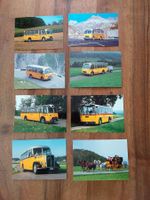 Ernst B. Leutwiler - AK-Serie PTT/Postautos - 8 Karten