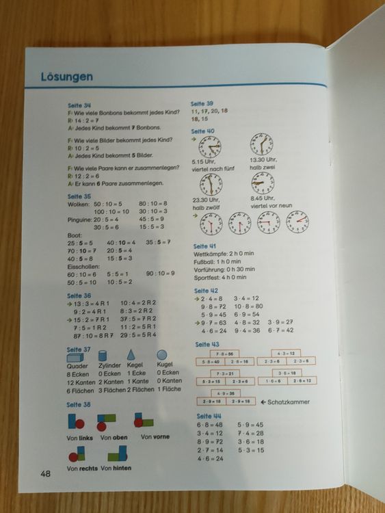 Math Übungsheft 2Klasse inkl Lösung (Neu (gemäss Beschreibung)) in Ins ...