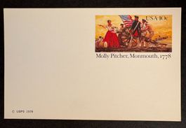 POSTKARTE USA MOLLY PITCHER MONMOUTH 1778
