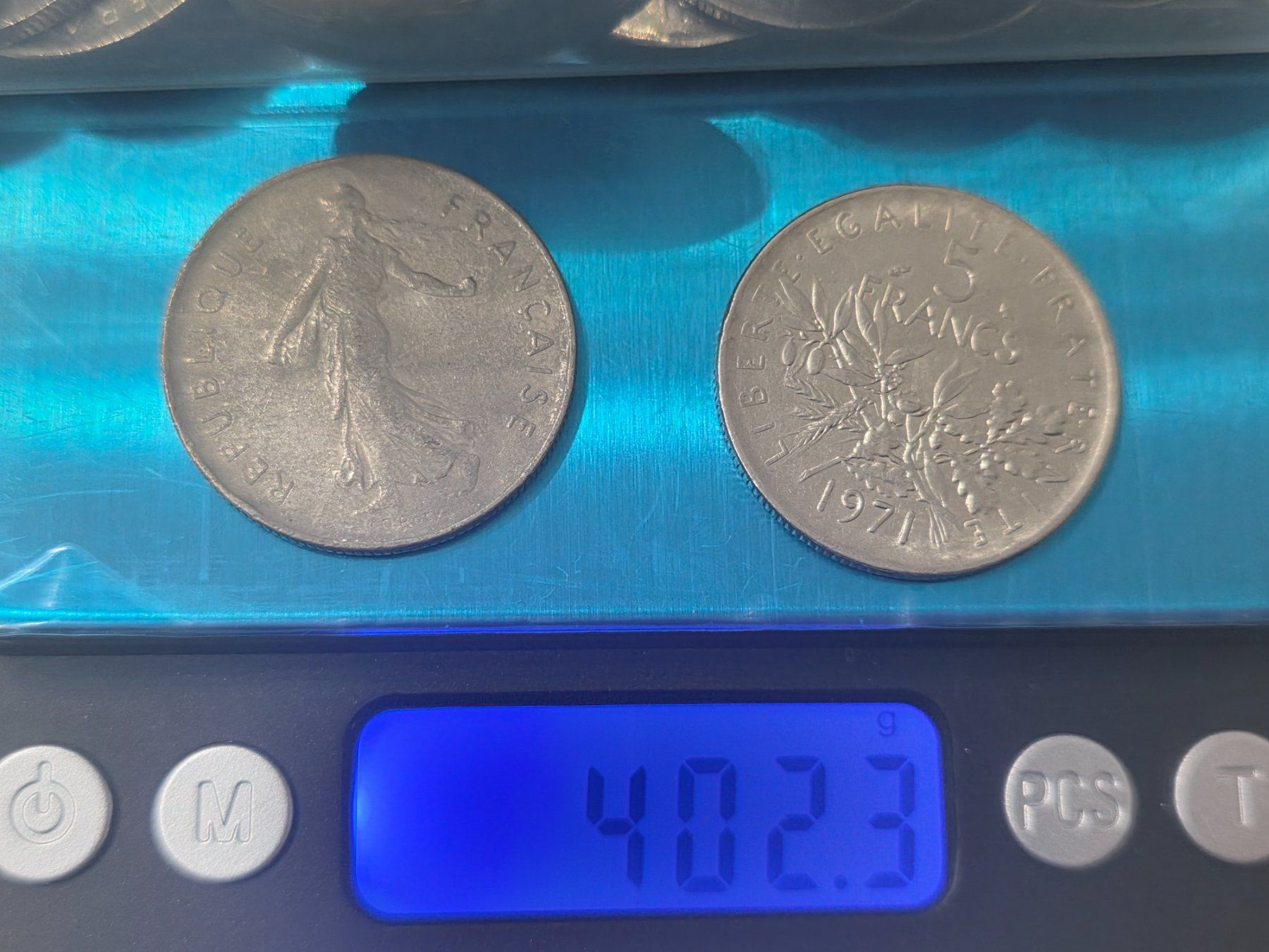 Tutti le monete: 5 Francs Republice Frankreich 402.3 gr. – Usato da Scherzingen venduto da Benjanil 1