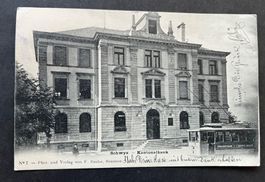 Schwyz - Kantonalbank, Strassenbahn SCHWYZ-SEEWEN 1902