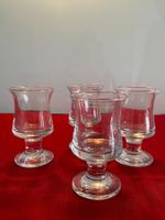 4 Stengelgläschen Glas farblos Holmegaard Dänemark 80