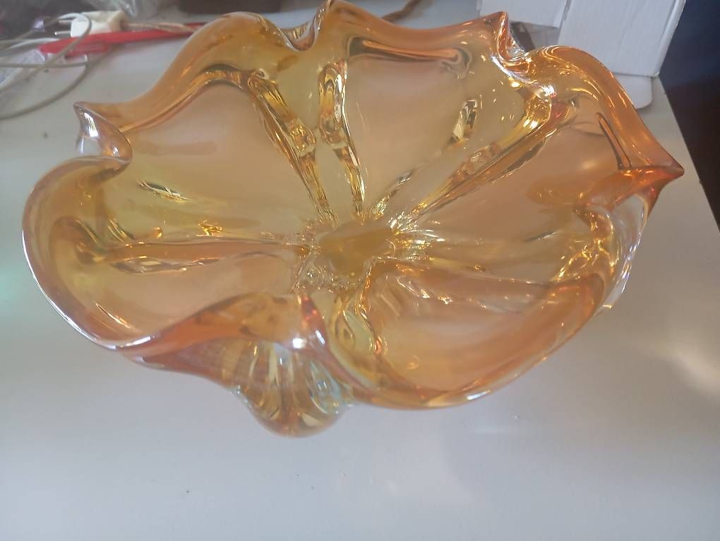 Murano Ciotole: Glasschale murano Gelb – Usato da Basel venduto da Petergunn 1