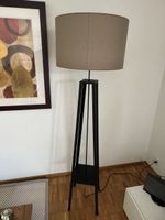 Stehlampe schwarz mit Stoffschirm guter Zustand