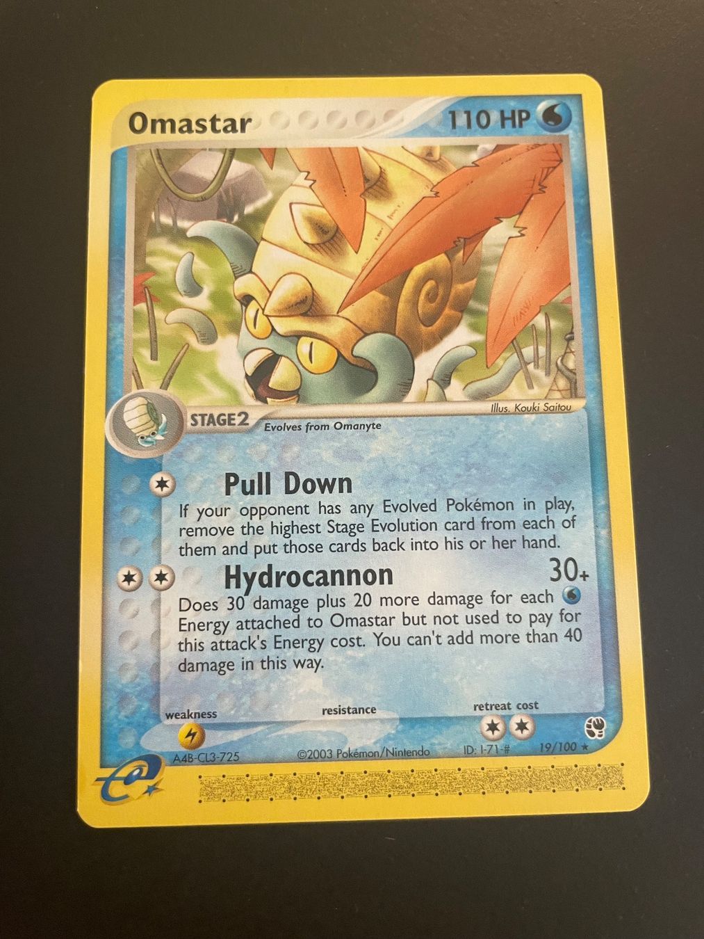 Pokémon Carte collezionabili: OMASTAR 19/100 EX Sandstorm – Usato da Zürich venduto da pokemon_cards