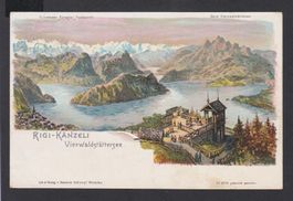 Rigi Känzeli   -   alte Litho AK  um 1900