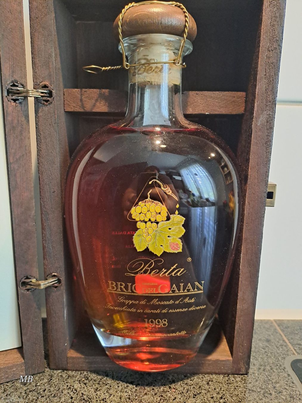 Berta Bevande alcoliche: Berta Grappa BRICDELGAIAN 1998 mit OHK – Nuovo e nell'imballaggio originale da Elsau venduto da Kellerraeumung 1