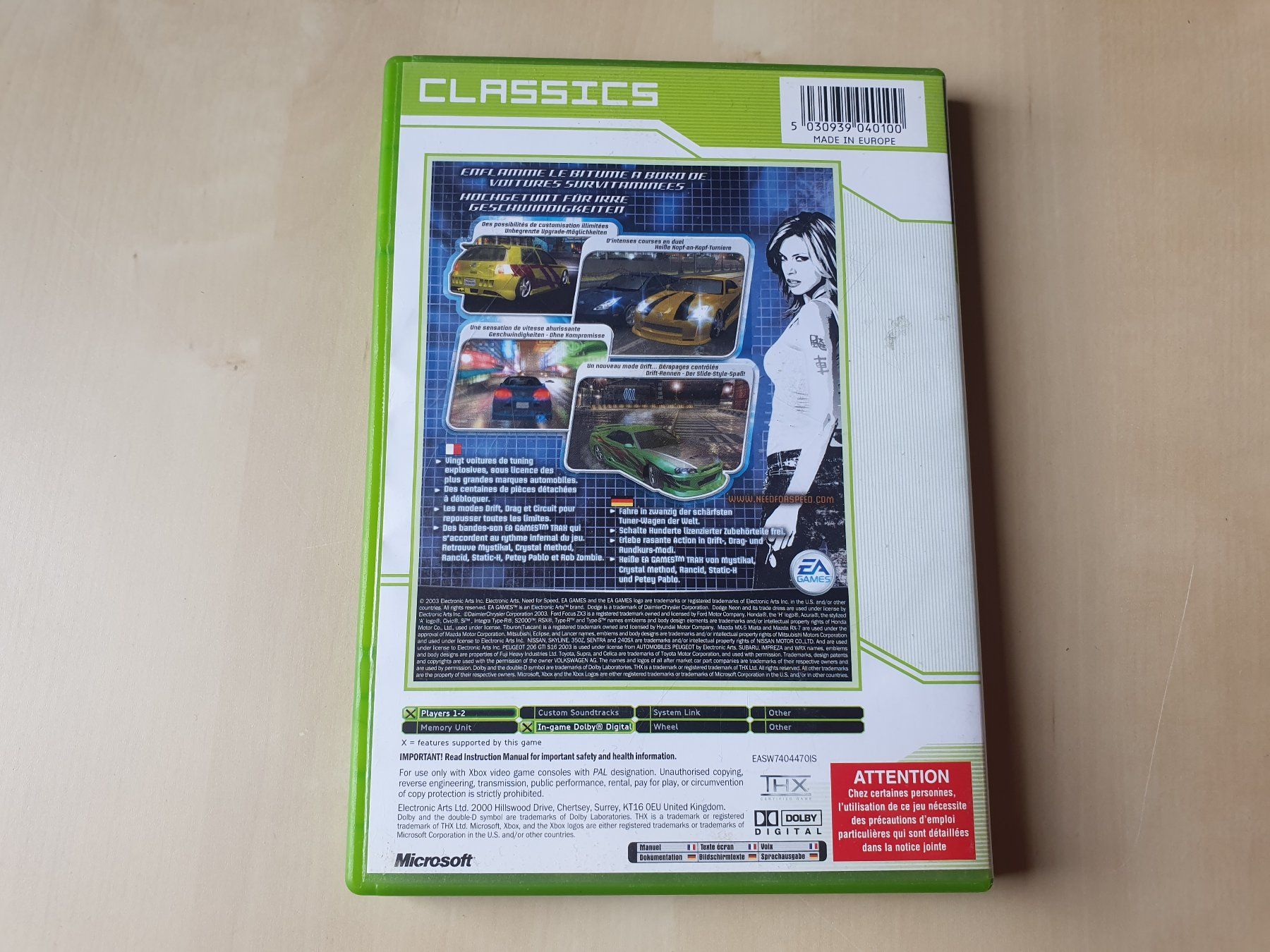 Microsoft Giochi: Need for Speed Underground FRA – Usato da Stansstad venduto da collectorsshop 1