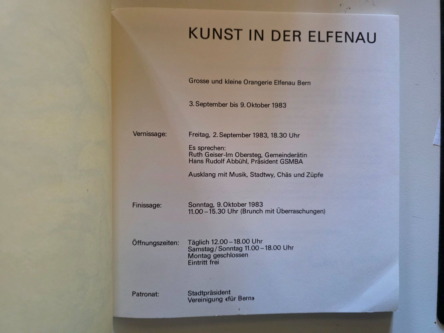 Libri: Katalog Kunst in der Elfenau - Bern 1983 – Usato da Walterswil BE venduto da Lonitti 2