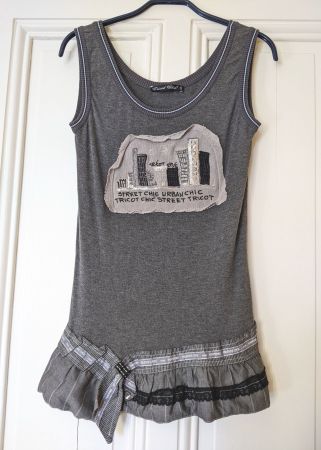 TRICOT CHIC : Top gris féminin et original 36-38