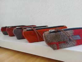 XL Stifteetui handmade, Schweizer Wolldecke.42 Stifte