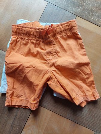 Kurze Hosen-Set Orange 86-92 / Weiss Grösse 92