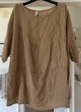 TUNIQUE OVERSIZE EN LIN!! M SOLDES DE FIN DE SAISON