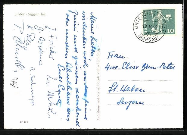 Cartoline postali: Unter-Siggenthal, Teilansicht mit Strass – Usato da Berlin venduto da bartko-reher 1