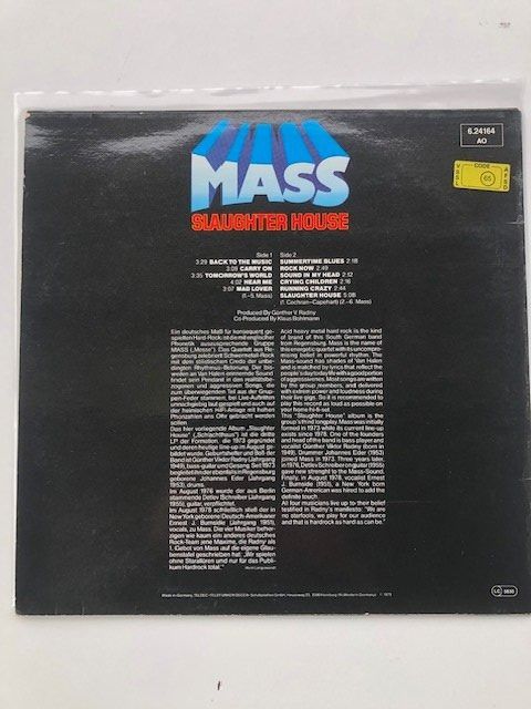 Dischi in vinile: Mass – Usato da Aarwangen venduto da Jukebox3 2