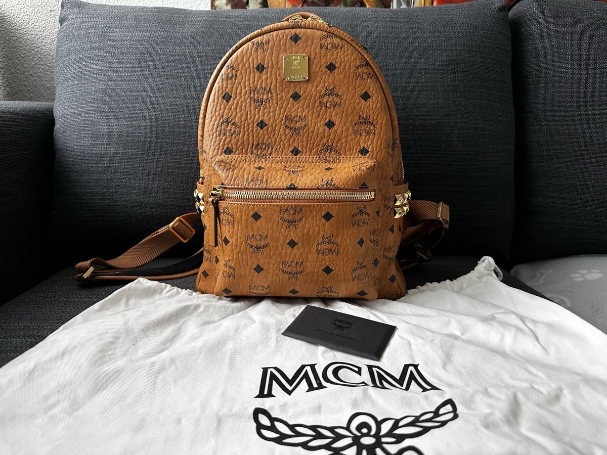 Mcm Zaini: MCM Stark Rucksack Cognac, Neu! – Nuovo (secondo la descrizione) da Kreuzlingen venduto da LOL101