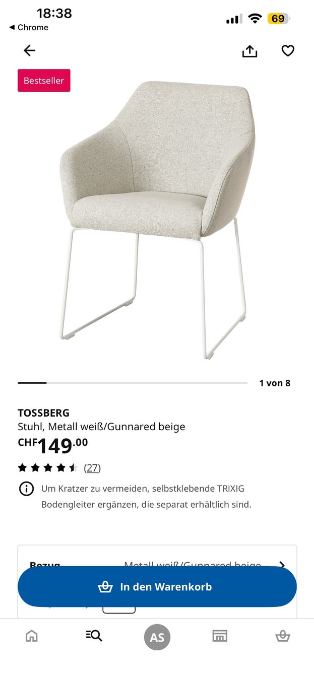 Ikea Stühle: Ikea Stuhle Tossberg Sessel – Gebraucht aus Herzogenbuchsee von Derdas1 7