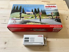 Märklin 74924 Bahnübergang einteilig & Zusatzgarnitur mit OV