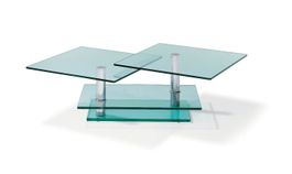 raffinierter Designer Glastisch Ronald Schmitt-Design K500