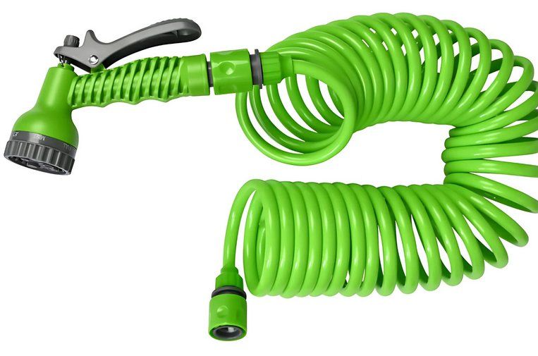 Rohre & Schläuche: Gartenschlauch Spirale mit Sprühdüse 10 m – Neu und originalverpackt aus St. Gallen von  1