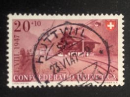 Schweiz 1947 Pro Patria 20 Vollstempel HUTTWIL 23.VI.47