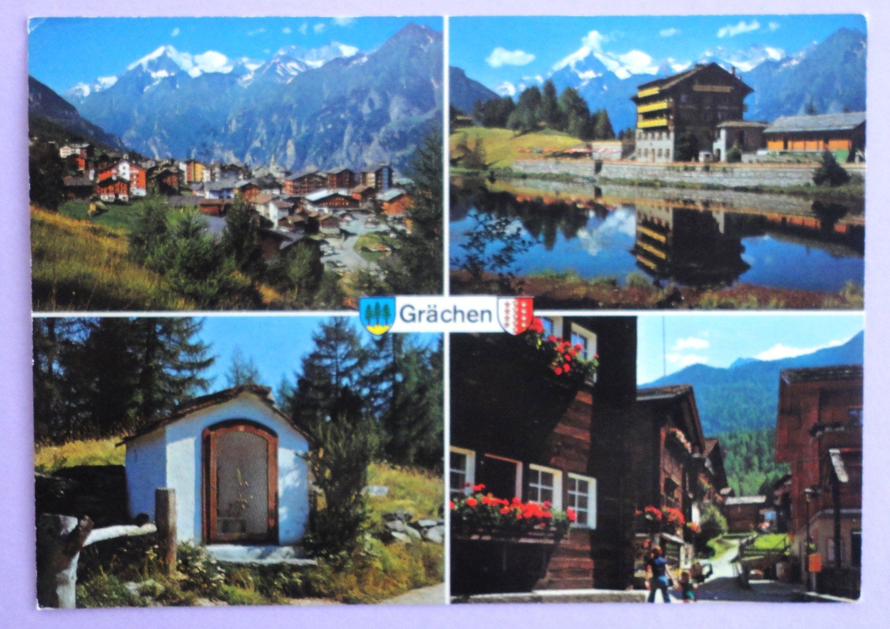 Ansichtskarten: Grächen 1619 m, Wallis – Gebraucht aus Fétigny von Billy2miny