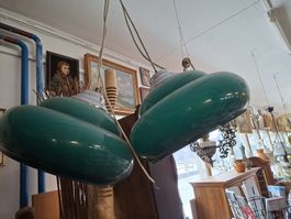2x Stylische Retro Lampen aus den 70er Jahren, Grün